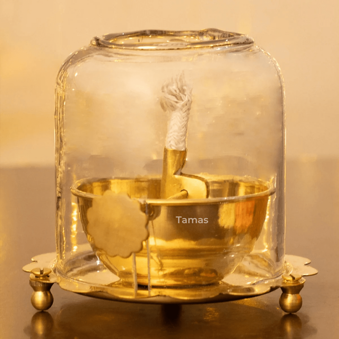 Akhand Jyot Diya With Wick Lifting Screw Lever